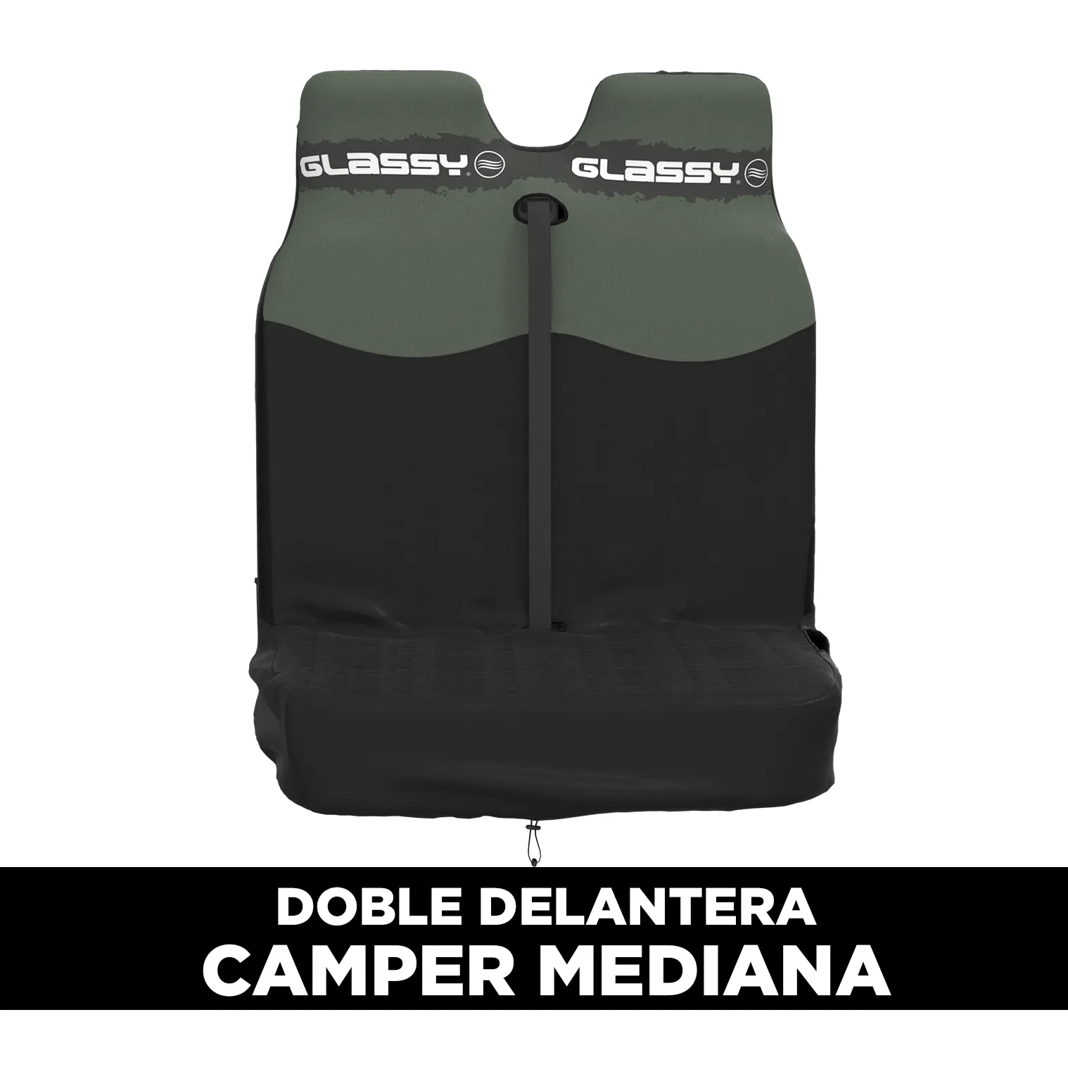 glassy_funda_doble_asientos_delanteros_impermeable_CM_Army Capa Impermeável Dupla de Banco Frontal (Média) - Army - Image 2