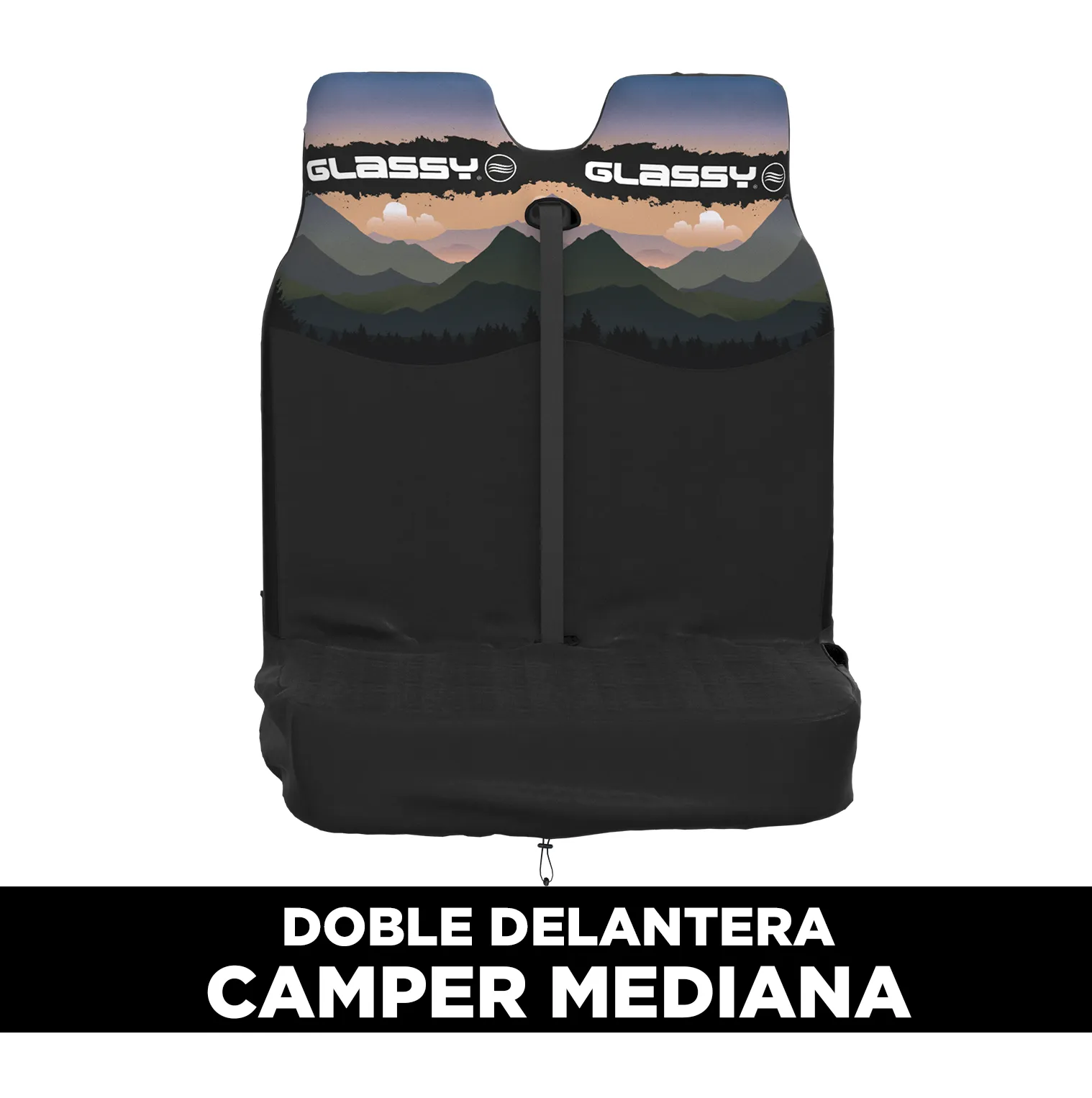 glassy_funda_doble_asientos_delanteros_impermeable_CM_Mountains Capa Impermeável Dupla de Banco Frontal (Média) - Mountain - Image 2