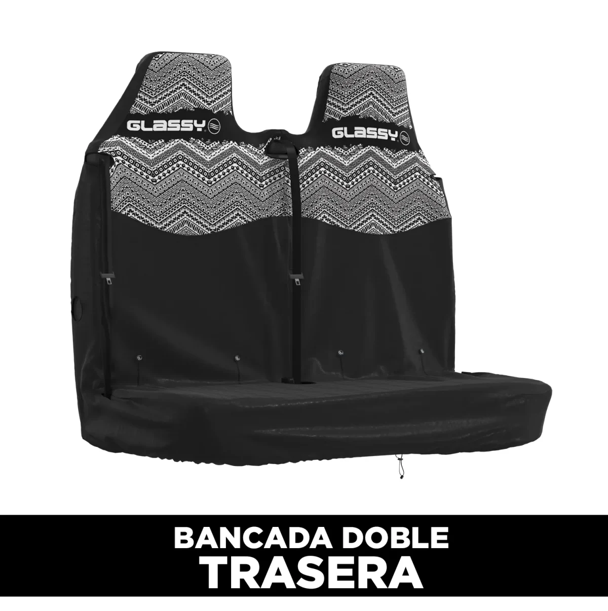 Capa Impermeável Dupla de Banco Traseiro - Ethnic - Image 1