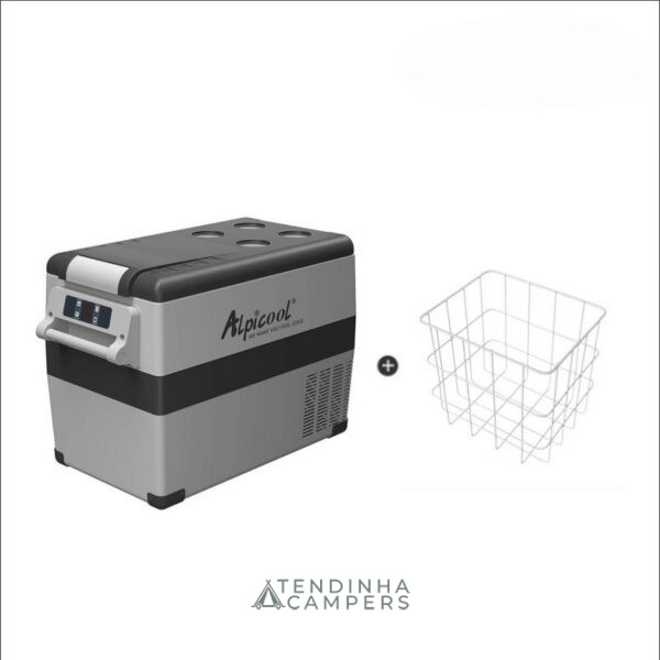 KIT ARCA COMPRESSORA ALPICOOL CF45 CAMPER 45L + CESTO + ADAPTADOR 220V