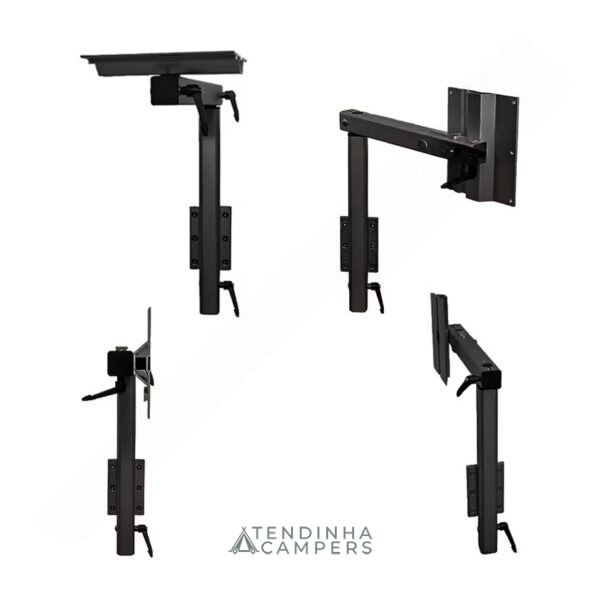 PÉ DE MESA GIRATÓRIO 360º PRETO