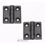 DOBRADIÇA DE ABA PLANA 40X40 MM PRETA (2 UNIDADES)