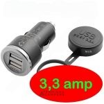 CONECTOR DE ISQUEIRO USB 2X3,3A