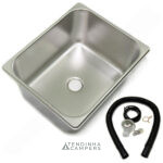 LAVA-LOIÇA RETANGULAR EM AÇO INOX (320 X 260 MM)