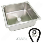 LAVA-LOIÇA QUADRADO EM AÇO INOX (350 X 350 MM)