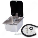 LAVA-LOIÇA COM TAMPA DE VIDRO (320 X 260 MM)