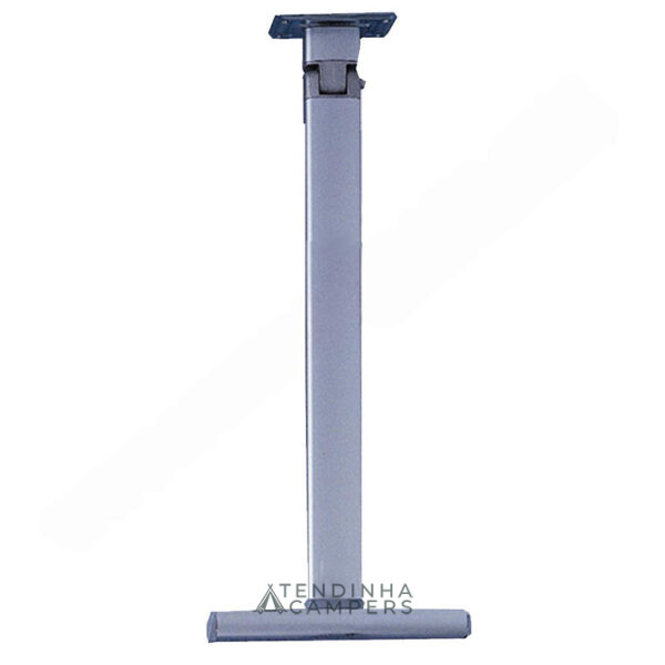 PÉ DE MESA EM ALUMÍNIO REBATÍVEL COM BASE LARGA