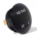 VOLTÍMETRO DIGITAL 12V REDONDO COM INTERRUPTOR PULSADOR