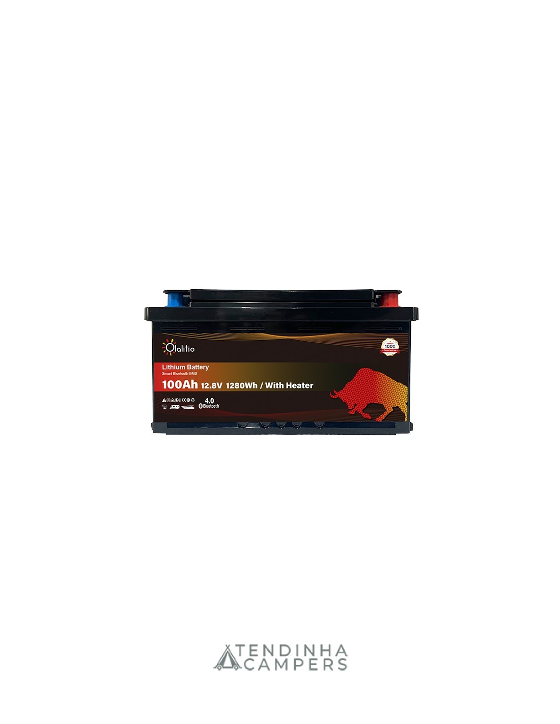 1 BATERIA DE LÍTIO OLALITIO 100AH / 12.8V COM BLUETOOTH - Image 1