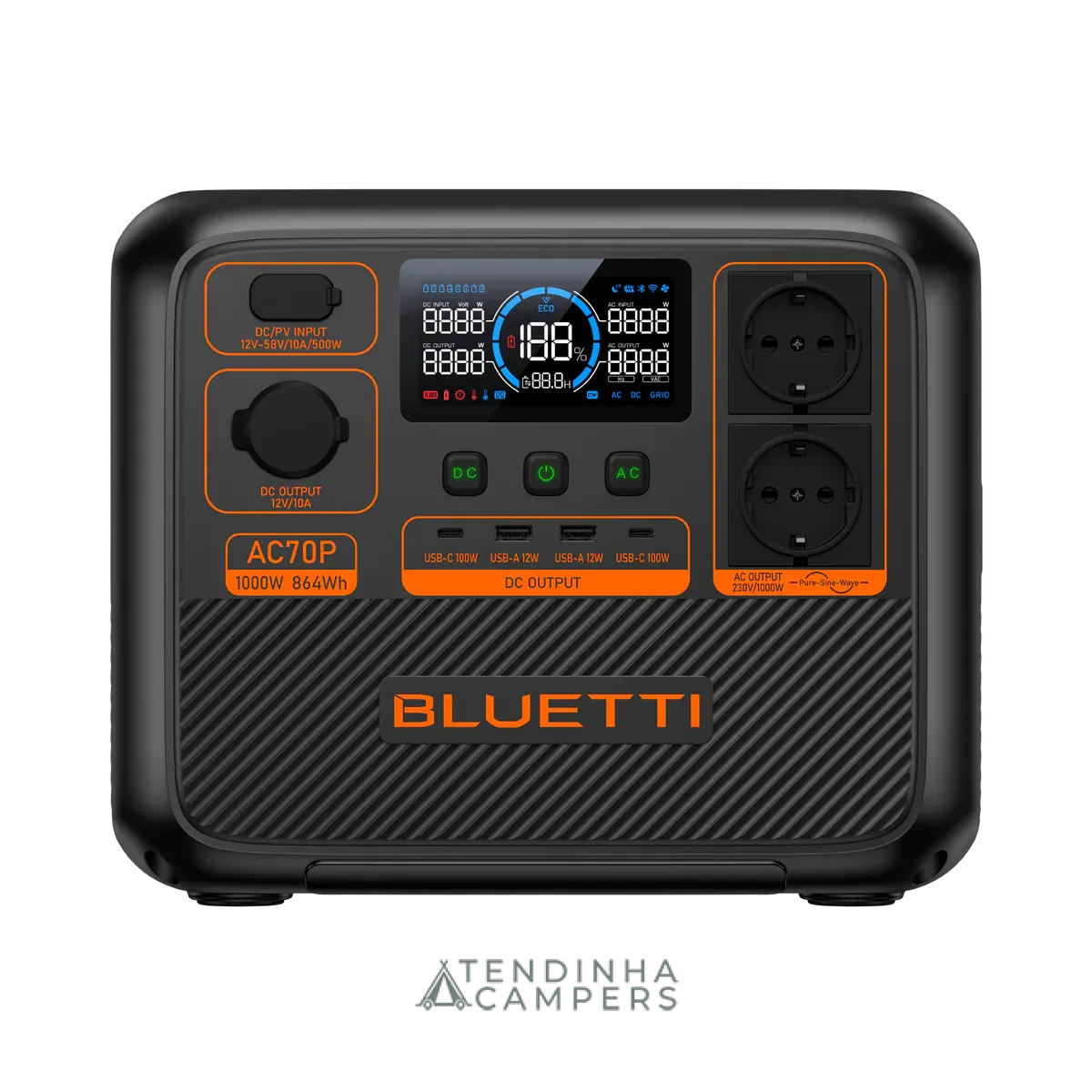 AC70P-ZT1 POWER STATION PORTÁTIL BLUETTI AC70P | 1000W 864WH - Image 1