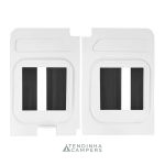 PAINÉIS SUPERIORES EM ABS PARA PORTAS TRASEIRAS COM ESTORE E MOSQUITEIRA TIPO DUCATO BRANCO COURO 2006 – ATUALIDADE