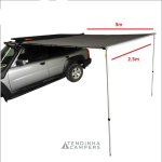 TOLDO LATERAL PREMIUM OFFROAD — 2,5 M X 3,0 M (CINZENTO)